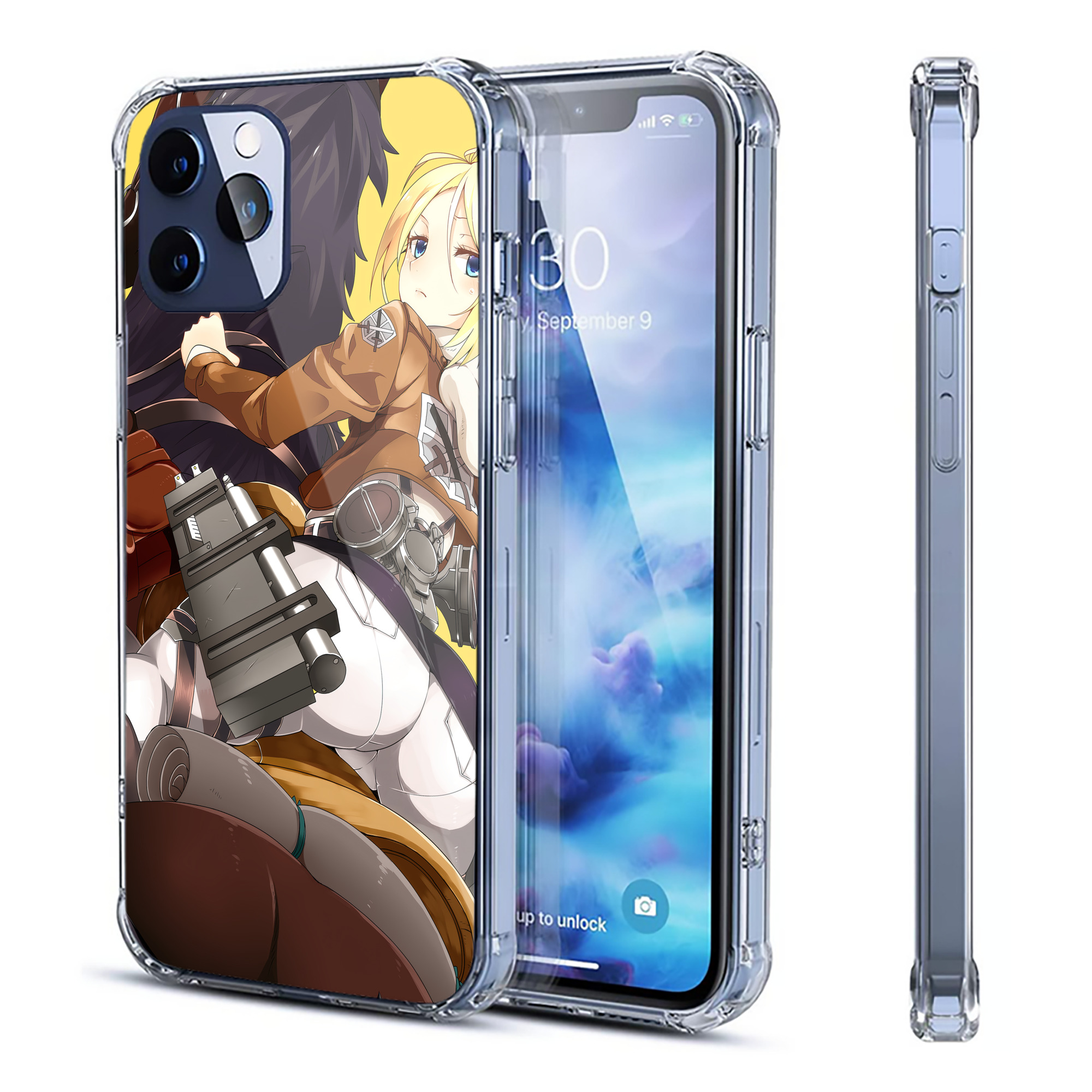 （画像用） 進撃の巨人 Attack on Titan 【iPhone 12シリーズ対応】透明スマホケース（クリアソフトケース）